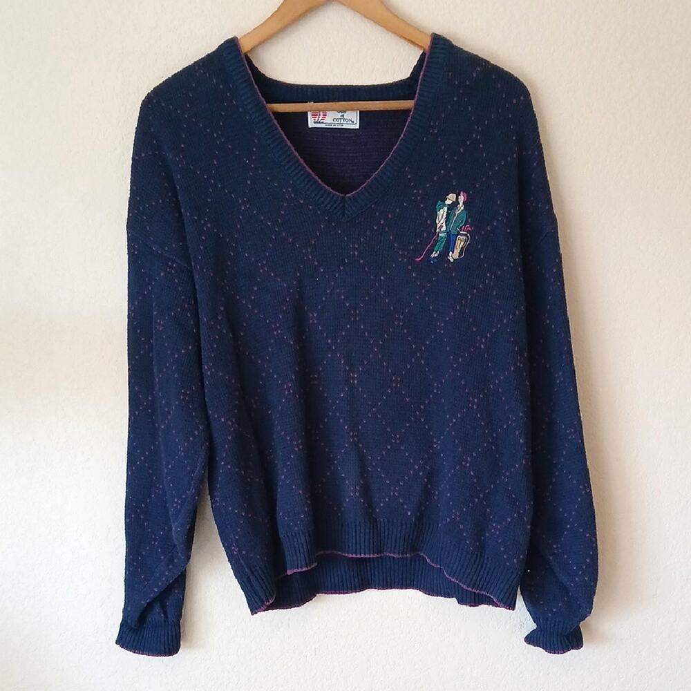 Vintage Isle Of Cotton Golf Sweater